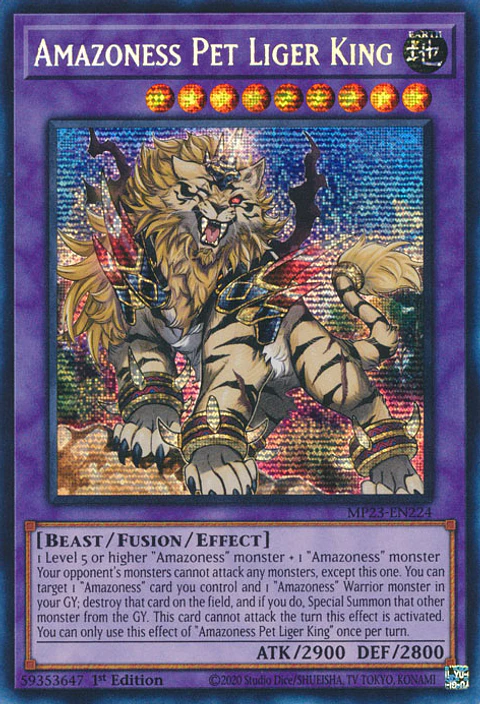 Amazoness Pet Liger King - MP23-EN224 - Prismatic Secret Rare