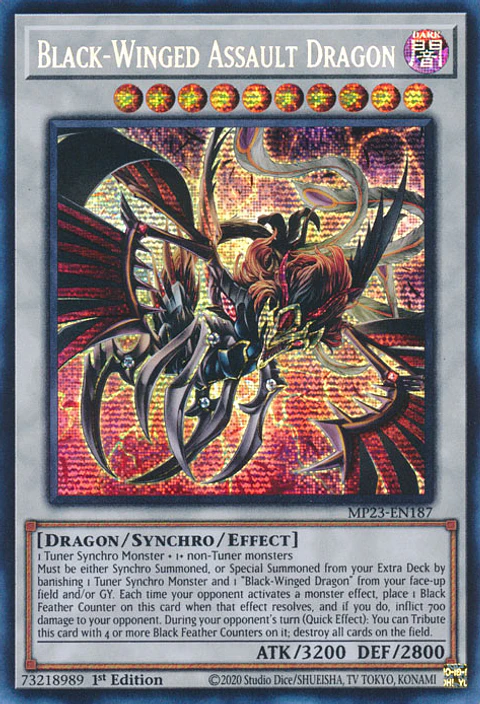 Black-Winged Assault Dragon - MP23-EN187 - Prismatic Secret Rare