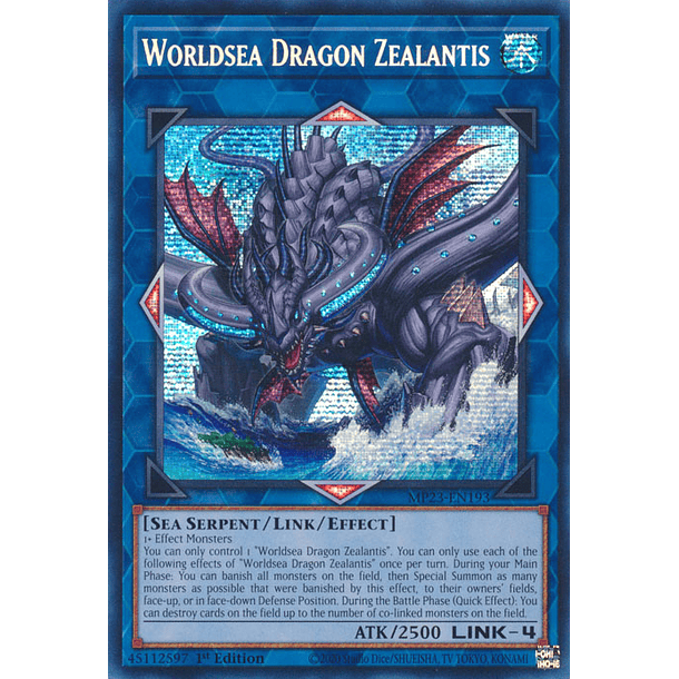 Worldsea Dragon Zealantis - MP23-EN193 - Prismatic Secret Rare