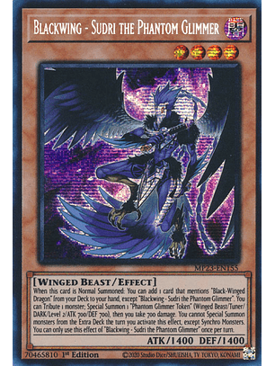 Blackwing - Sudri the Phantom Glimmer - MP23-EN155 - Prismatic Secret Rare 