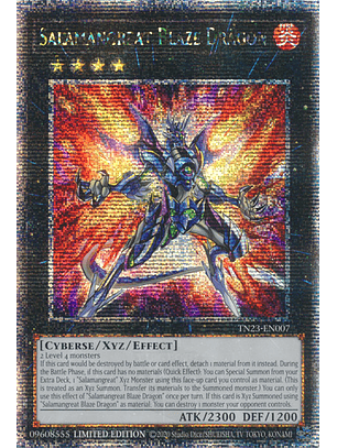 Salamangreat Blaze Dragon - TN23-EN007 - Quarter Century Secret Rare