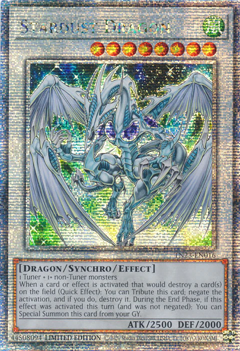Stardust Dragon - TN23-EN016 - Quarter Century Secret Rare
