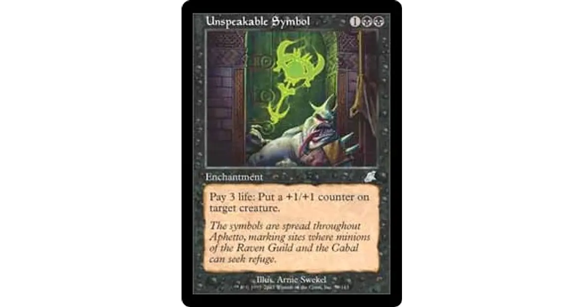 Unspeakable Symbol - SCG - U