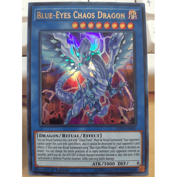Blue-Eyes Chaos Dragon - LED3-EN001 - Ultra Rare