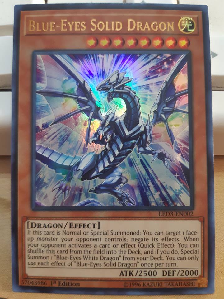 Blue-Eyes Solid Dragon - LED3-EN002 - Ultra Rare 1