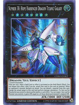 Number 38: Hope Harbinger Dragon Titanic Galaxy - CYHO-ENSE2 - Super Rare Limited Edition