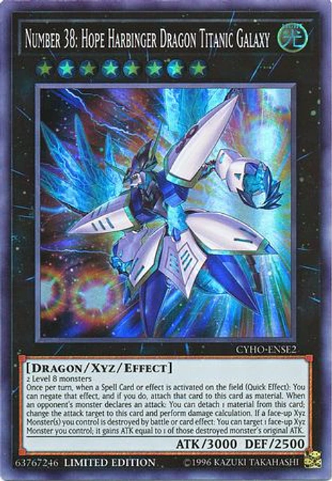 Number 38: Hope Harbinger Dragon Titanic Galaxy - CYHO-ENSE2 - Super Rare Limited Edition