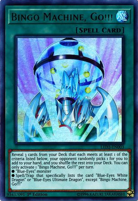 Bingo Machine, Go!!! - LED3-EN003 - Ultra Rare