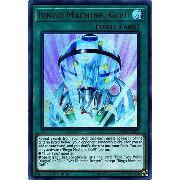 Bingo Machine, Go!!! - LED3-EN003 - Ultra Rare