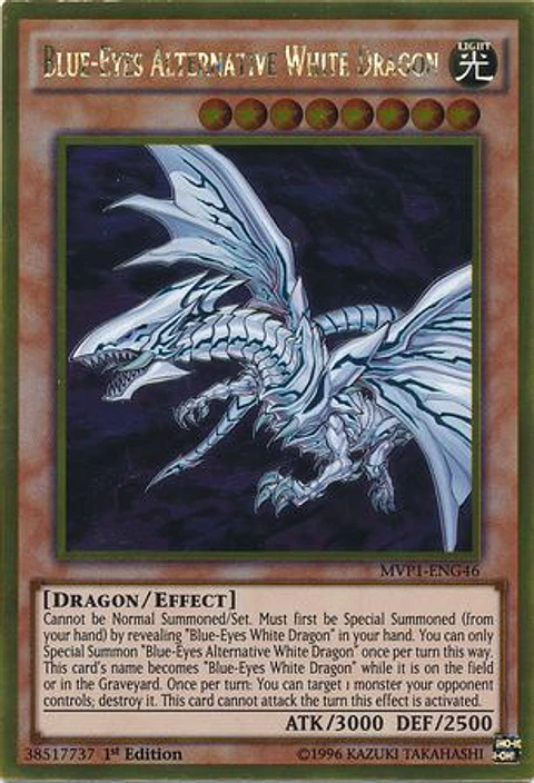 Blue-Eyes Alternative White Dragon - MVP1-ENG46 - Gold Rare  