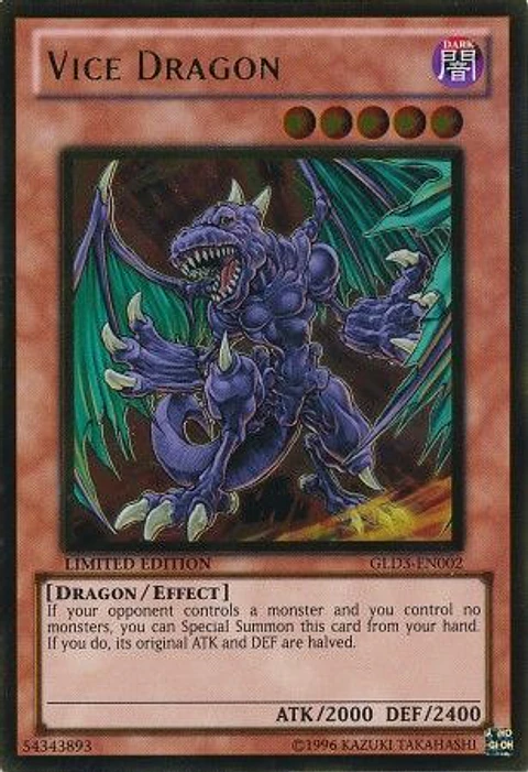 Vice Dragon - GLD3-EN002 - Gold Rare