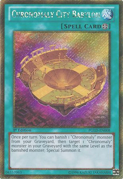 Chronomaly City Babylon - PGLD-EN008 - Gold Secret Rare