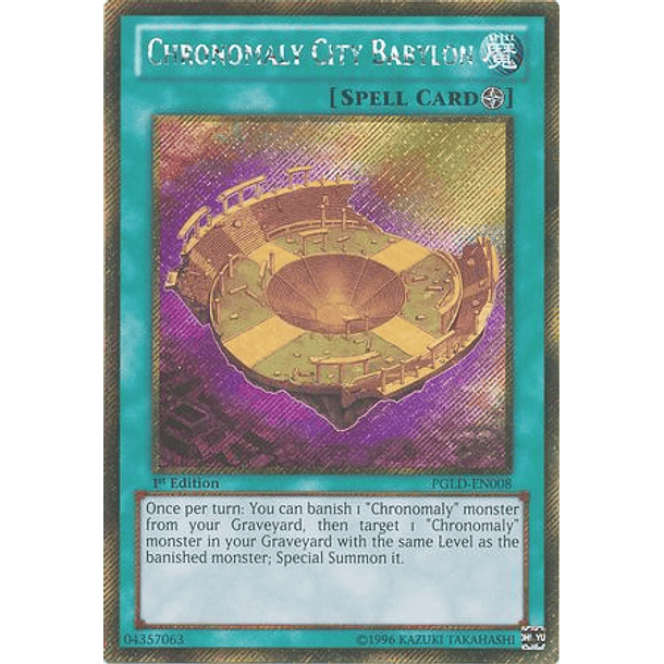Chronomaly City Babylon - PGLD-EN008 - Gold Secret Rare
