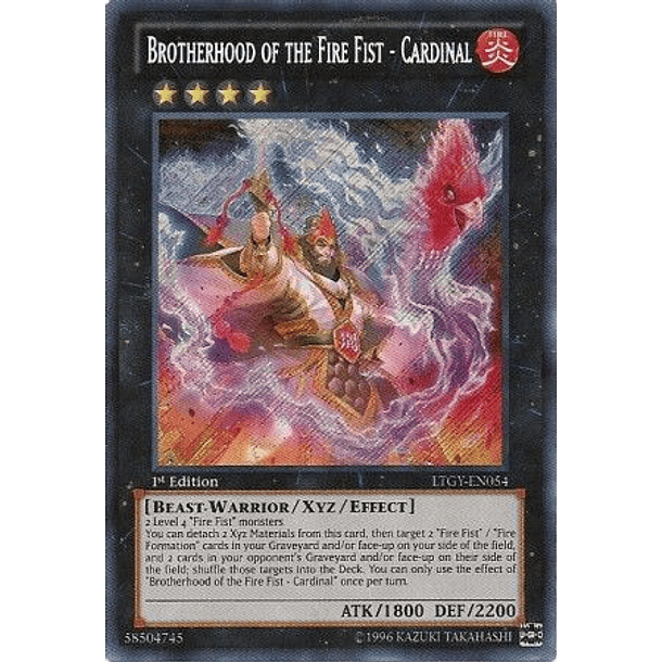 Brotherhood of the Fire Fist - Cardinal - LTGY-EN054 - Secret Rare (español)