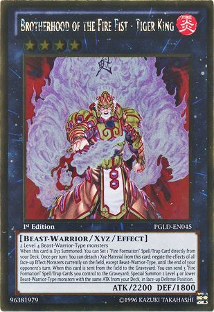 Brotherhood of the Fire Fist - Tiger King - PGLD-EN045 - Gold Rare 1