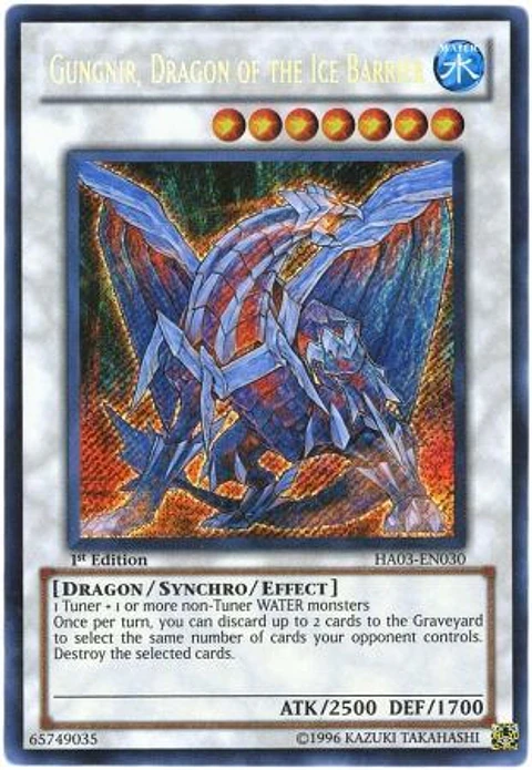 Gungnir, Dragon of the Ice Barrier - HA03-EN030 - Secret Rare