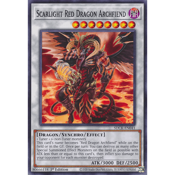 Scarlight Red Dragon Archfiend - SDCK-EN041 - Common 