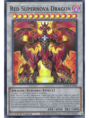 Red Supernova Dragon - SDCK-EN044 - Super Rare 