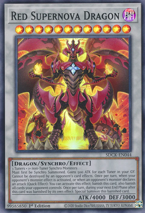 Red Supernova Dragon - SDCK-EN044 - Super Rare 