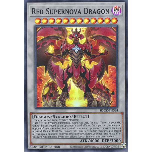 Red Supernova Dragon - SDCK-EN044 - Super Rare 