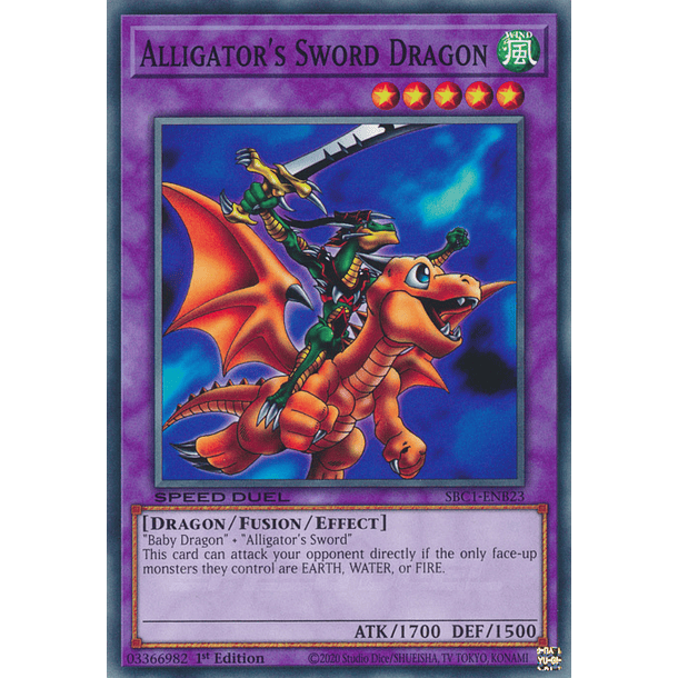 Alligator's Sword Dragon - SBC1-ENB23 - Common