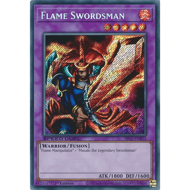 Flame Swordsman - SBC1-ENB22 - Secret Rare