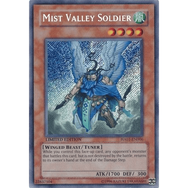 Mist Valley Soldier - HA01-EN006 - Secret Rare 