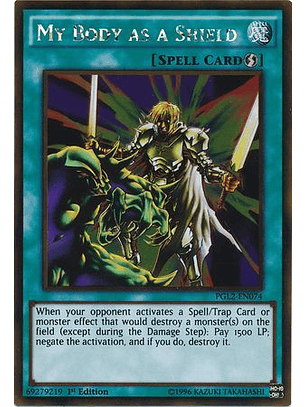 My Body as a Shield - PGL2-EN074 - Gold Rare 