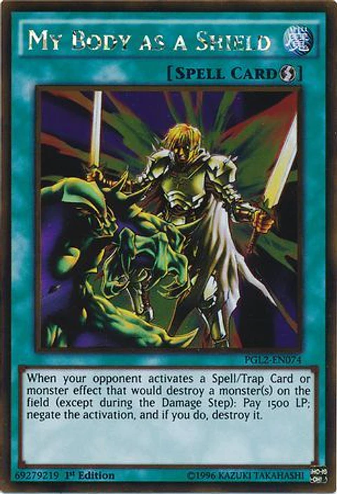 My Body as a Shield - PGL2-EN074 - Gold Rare 