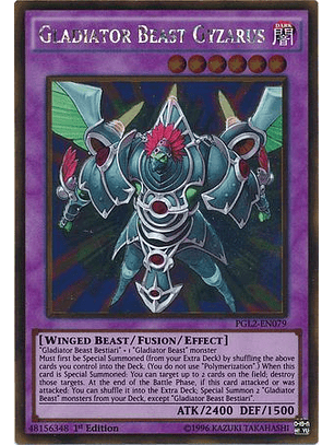 Gladiator Beast Gyzarus - PGL2-EN079 - Gold Rare 