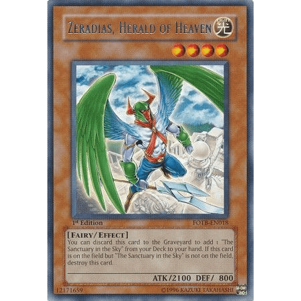 Zeradias, Herald of Heaven - FOTB-EN018 - Rare