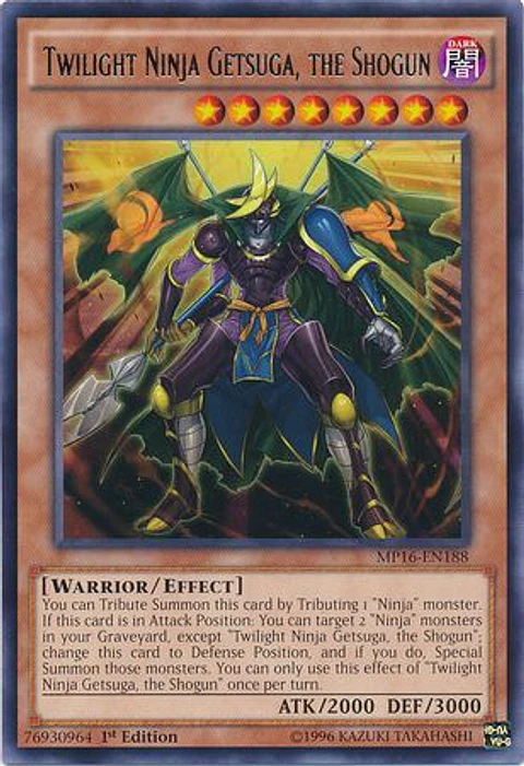 Twilight Ninja Getsuga, the Shogun - MP16-EN188 - Rare