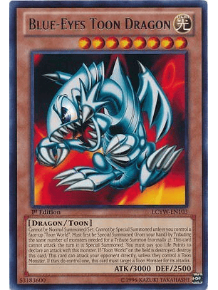 Blue-Eyes Toon Dragon - LCYW-EN103 - Rare 