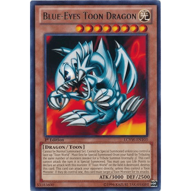 Blue-Eyes Toon Dragon - LCYW-EN103 - Rare 