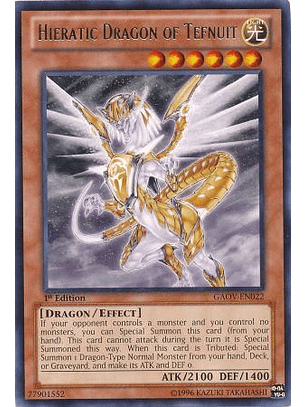 Hieratic Dragon of Tefnuit - GAOV-EN022 - Rare 