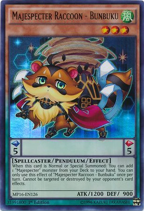 Majespecter Raccoon - Bunbuku - MP16-EN126 - Ultra Rare