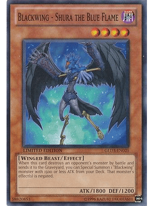 Blackwing - Shura the Blue Flame - GLD3-EN025 - Common