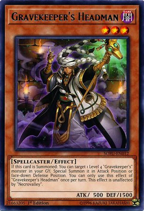 Gravekeeper's Headman - SOFU-EN012 - Rare 
