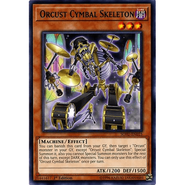 Orcust Cymbal Skeleton - SOFU-EN015 - Rare 