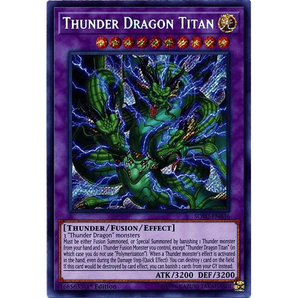 Thunder Dragon Titan - SOFU-EN036 - Secret Rare