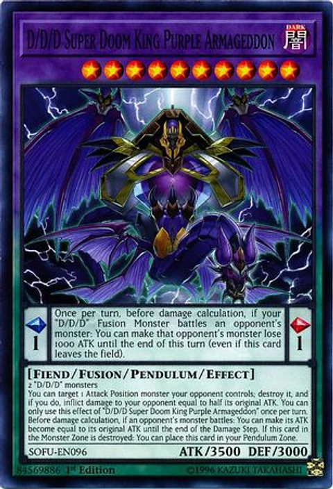 D/D/D Super Doom King Purple Armageddon - SOFU-EN096 - Common 