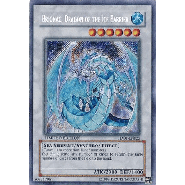 Brionac, Dragon of the Ice Barrier - HA01-EN022 - Secret Rare