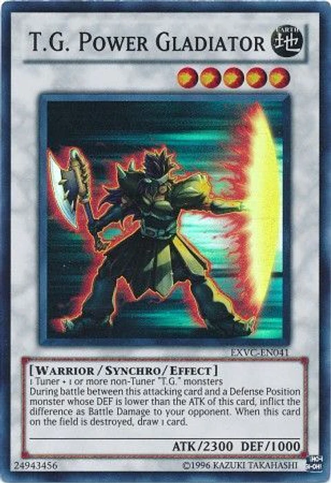 T.G. Power Gladiator - EXVC-EN041 - Super Rare 
