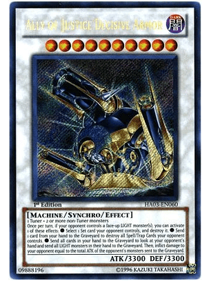 Ally of Justice Decisive Armor - HA03-EN060 - Secret Rare