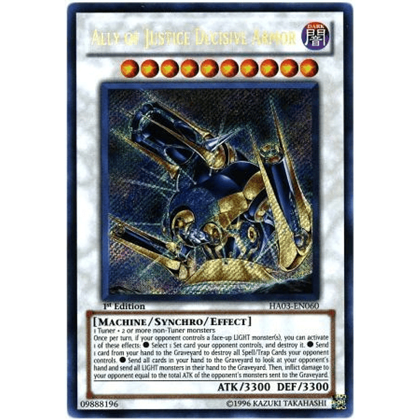 Ally of Justice Decisive Armor - HA03-EN060 - Secret Rare