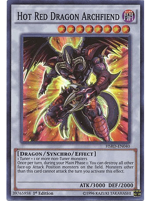 Hot Red Dragon Archfiend - HSRD-EN040 - Super Rare