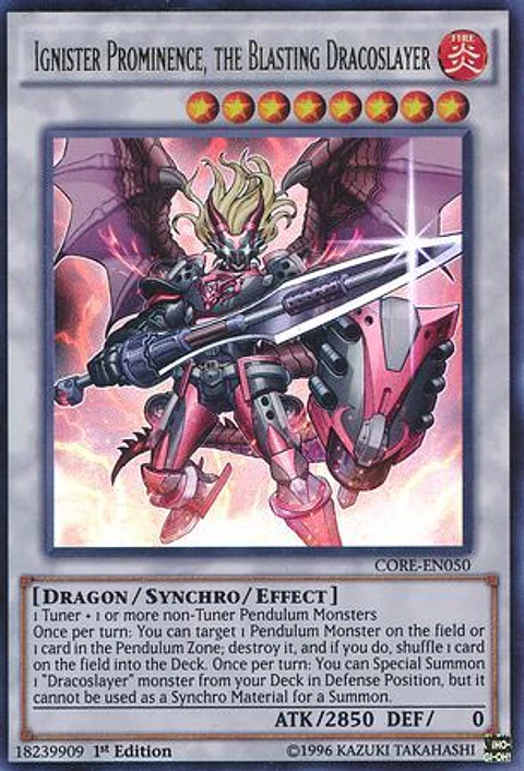 Ignister Prominence, the Blasting Dracoslayer - CORE-EN050 - Ultra Rare 
