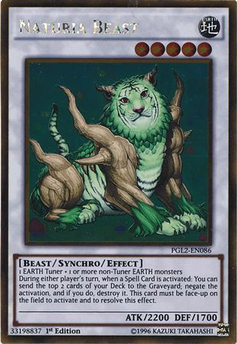 Naturia Beast - PGL2-EN086 - Gold Rare 