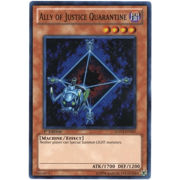 Ally of Justice Quarantine - HA03-EN051 - Super Rare