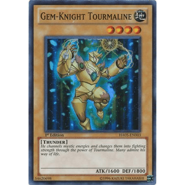 Gem-Knight Tourmaline - HA05-EN003 - Super Rare 